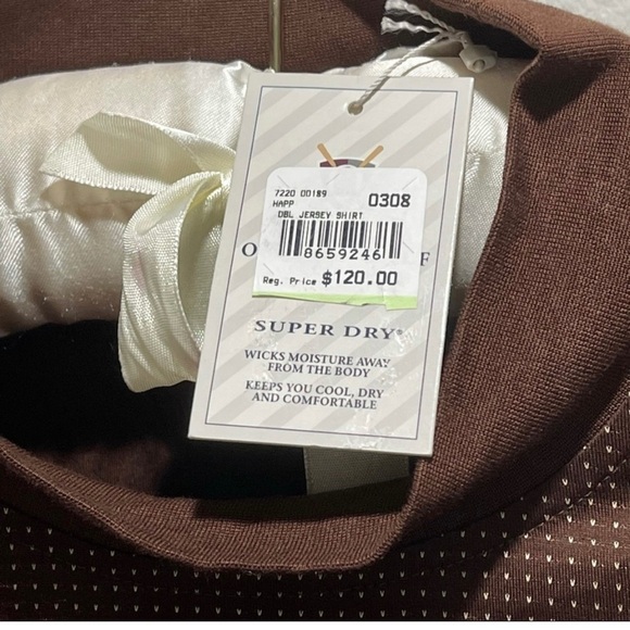 Oxford Golf Super Dry Brown Pullover Mens 2XL Double Jersey - Picture 3 of 6